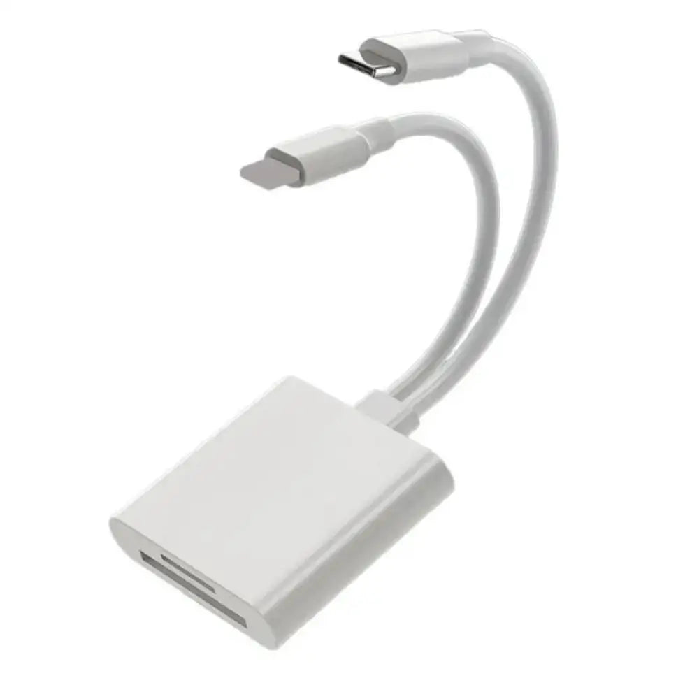 Lecteur de Cartes OTG 2-en-1 Lightning & USB-C — SD/TF pour iPhone & Android