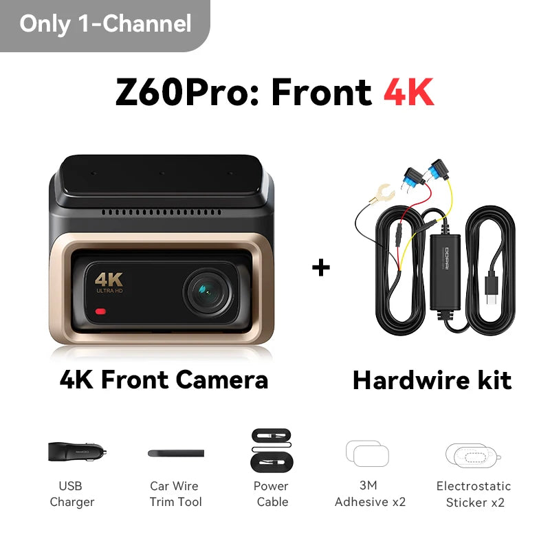Dashcam 4K DDPAI Z60 Pro — Double Capteur Sony STARVIS 2, WiFi 5G, GPS, ADAS