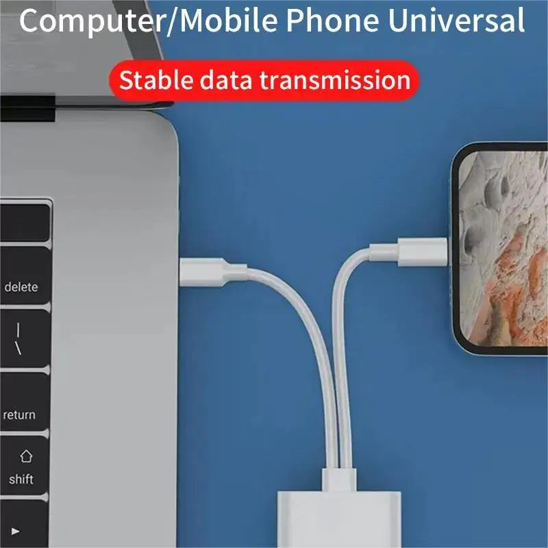 Lecteur de Cartes OTG 2-en-1 Lightning & USB-C — SD/TF pour iPhone & Android