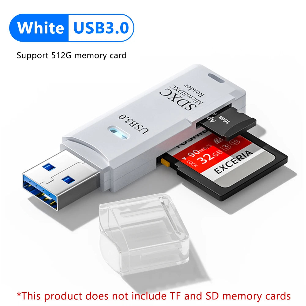 Lecteur de Carte 2-en-1 USB 3.0 — Micro SD & SD, Ultra Rapide