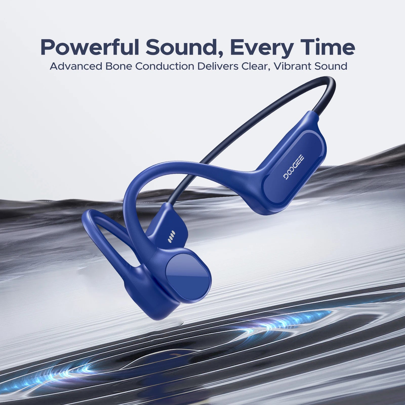 Casque à Conduction Osseuse DOOGEE BoneBeat — Bluetooth 5.4, IP68, 32 Go, Idéal Conduite & Sport
