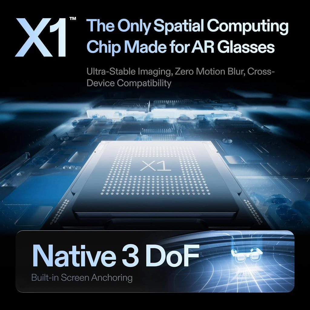 Lunettes AR Xreal One Pro — Écran FHD 120Hz, 3DoF Natif, Son Intégré, Compatible iPhone & ROG