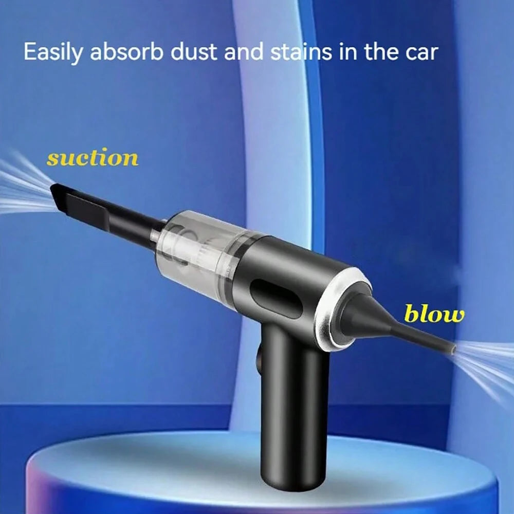 Aspirateur 3-en-1 Portable USB — Aspiration, Soufflage & Nettoyage Auto