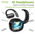 Écouteurs Sans Fil HTC NE58 — Bluetooth 6.0, Tactile LED, HiFi, Version IA Traduction Disponible