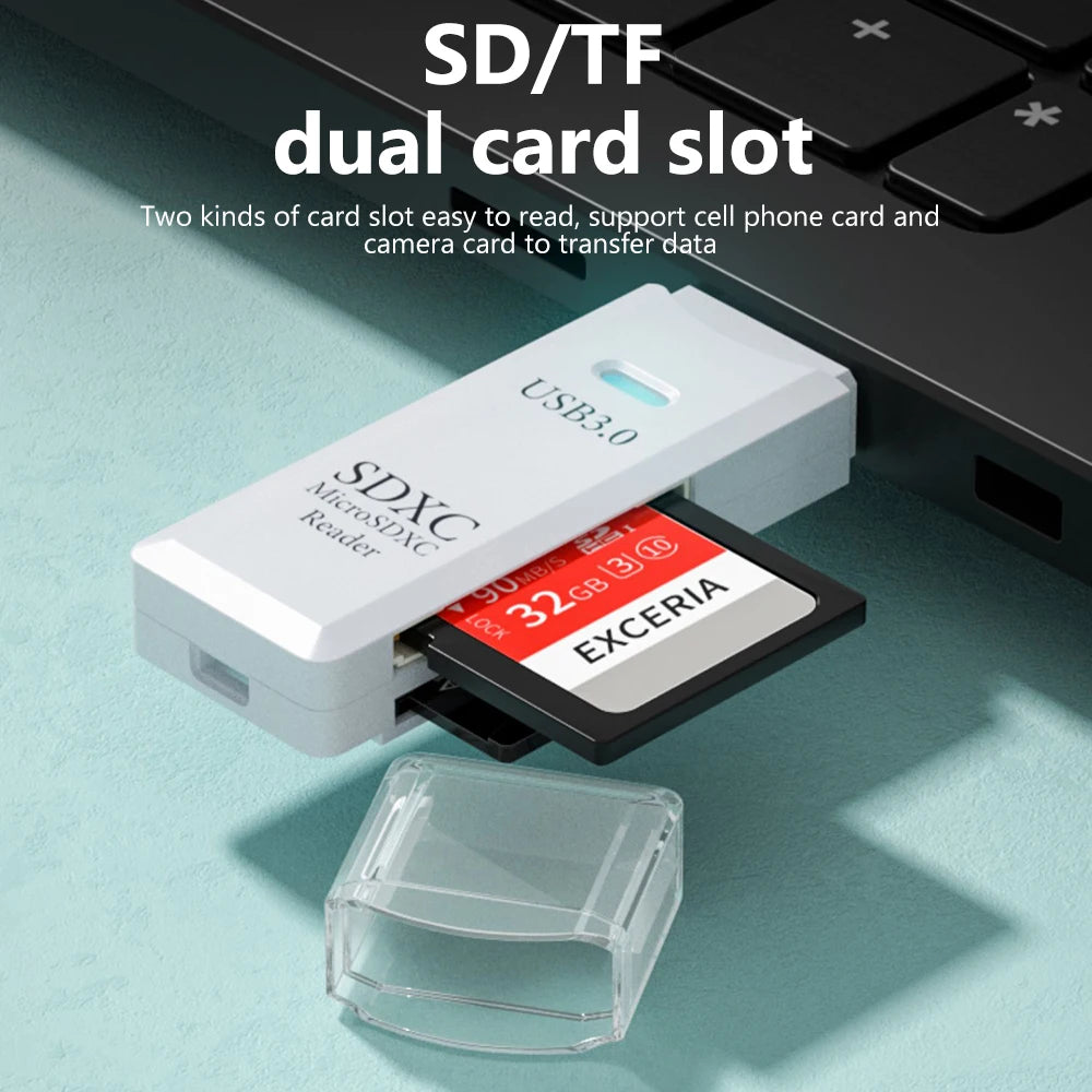 Lecteur de Carte 2-en-1 USB 3.0 — Micro SD & SD, Ultra Rapide