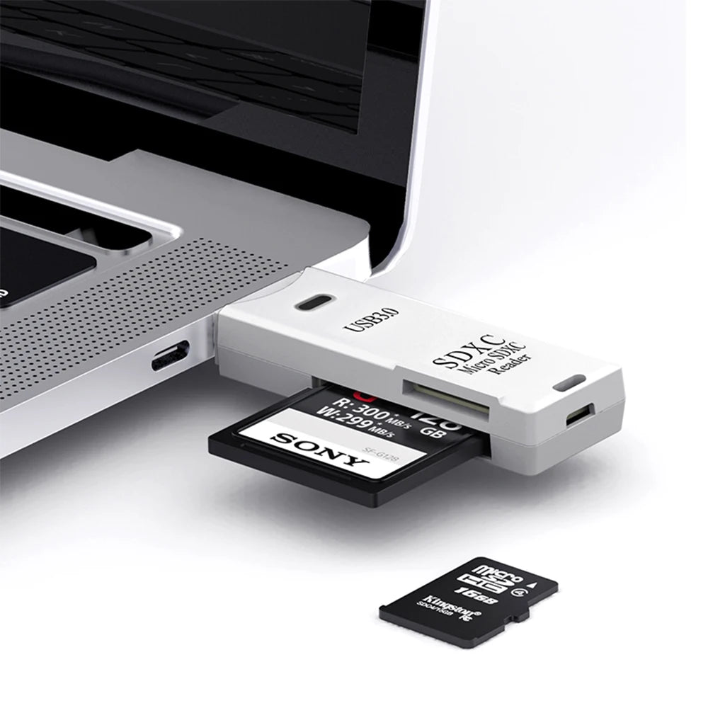 Lecteur de Carte 2-en-1 USB 3.0 — Micro SD & SD, Ultra Rapide