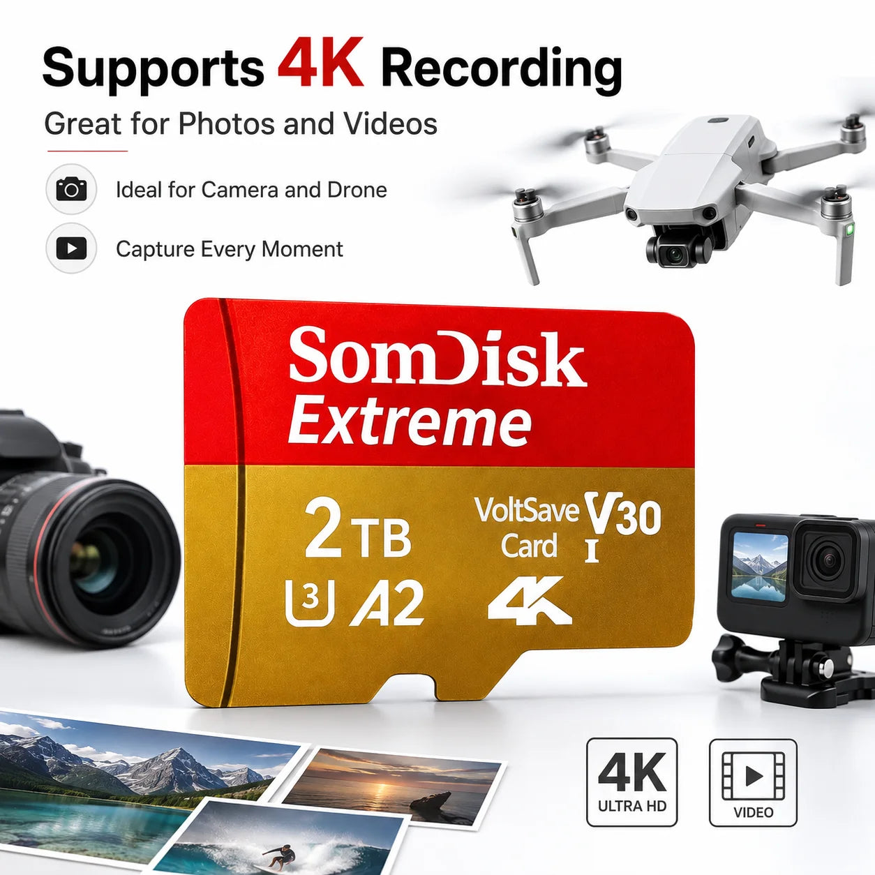 Carte Mémoire Micro SD Classe 10 — Haute Vitesse, Performance Stable