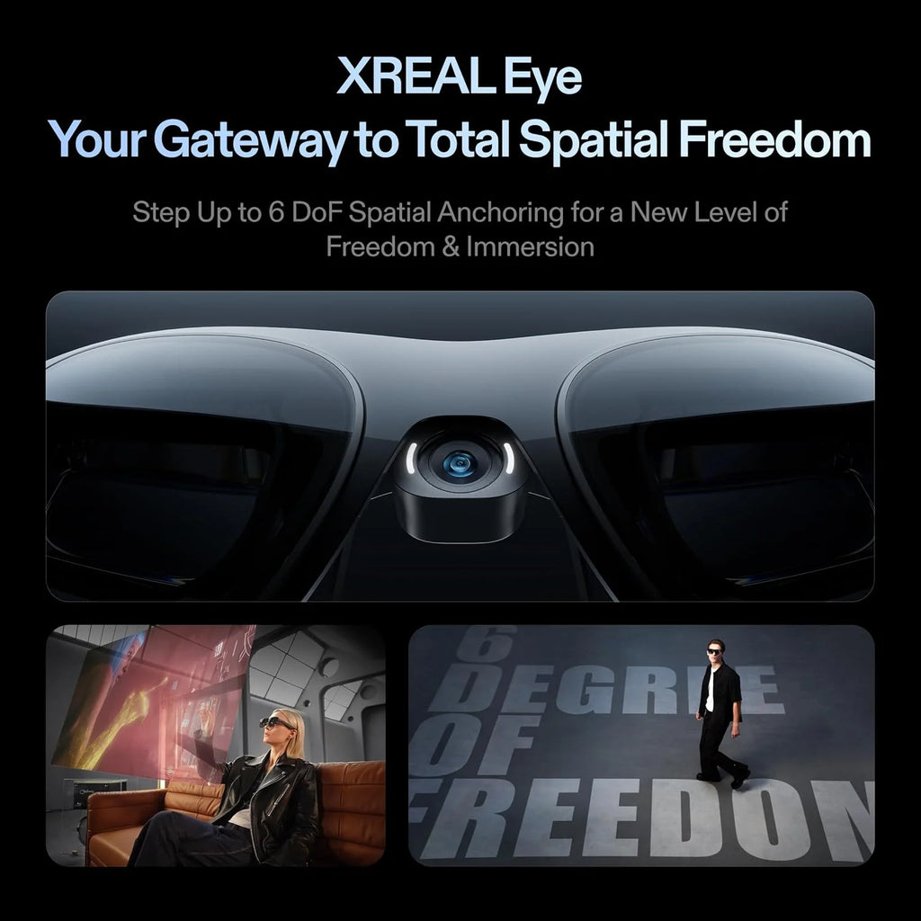 Lunettes AR Xreal One Pro — Écran FHD 120Hz, 3DoF Natif, Son Intégré, Compatible iPhone & ROG