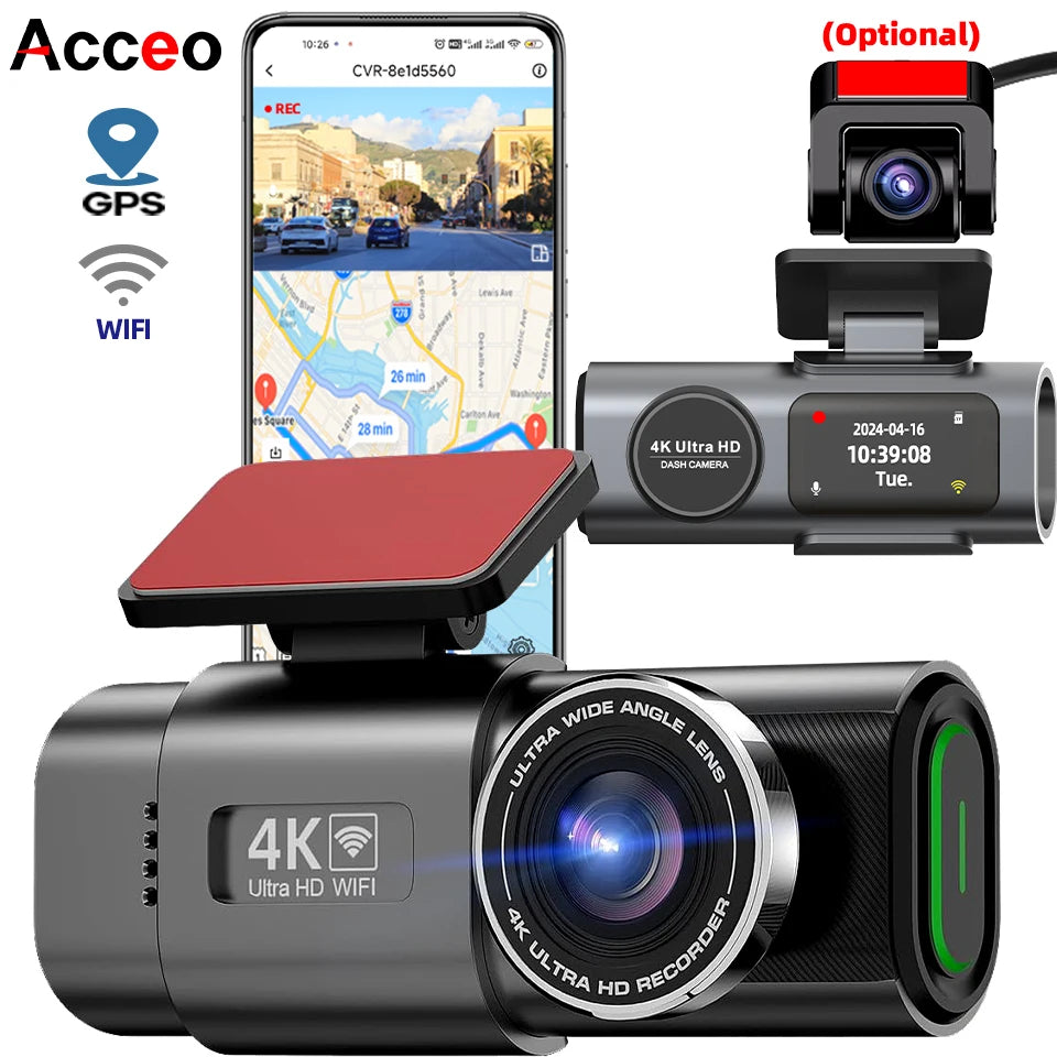 Dashcam 4K UHD B53P — Vision Nocturne, WiFi & GPS