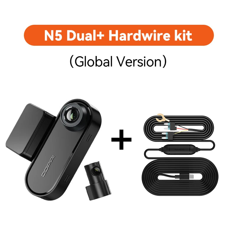 Dash cam DDPAI N5 Double Avant et Arrière 4K Ultra HD Résolution Dash cam NightVIS ADAS GPS Enregistrement Auto